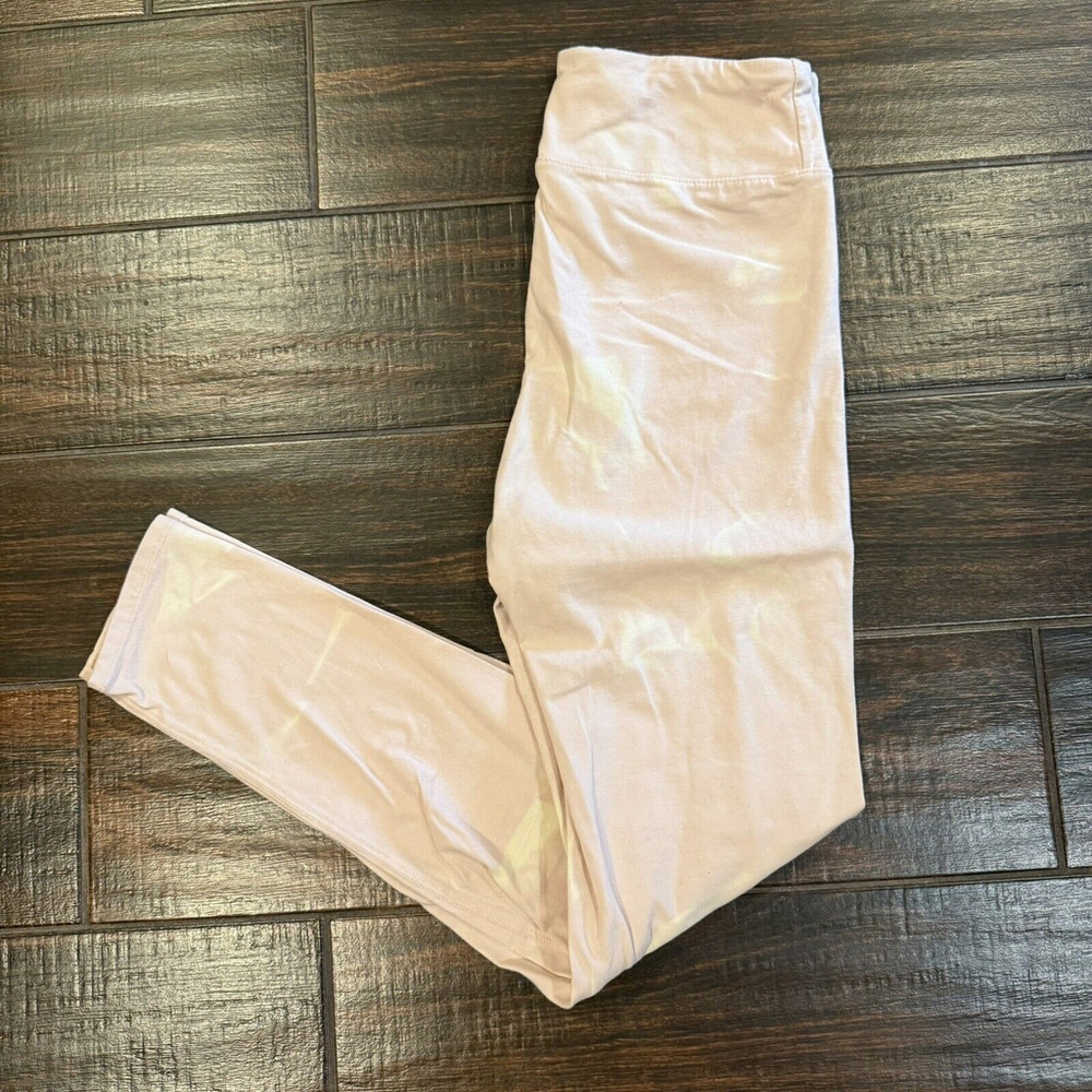 VANS Activewear Leggings Womens Size Large Pink Tie-Dye Design - Picture 2 of 7